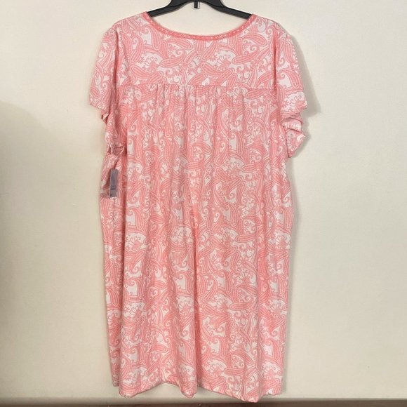 Croft & Barrow Cotton blend Short Sleeve Nightgown 4X - Picture 4 of 6